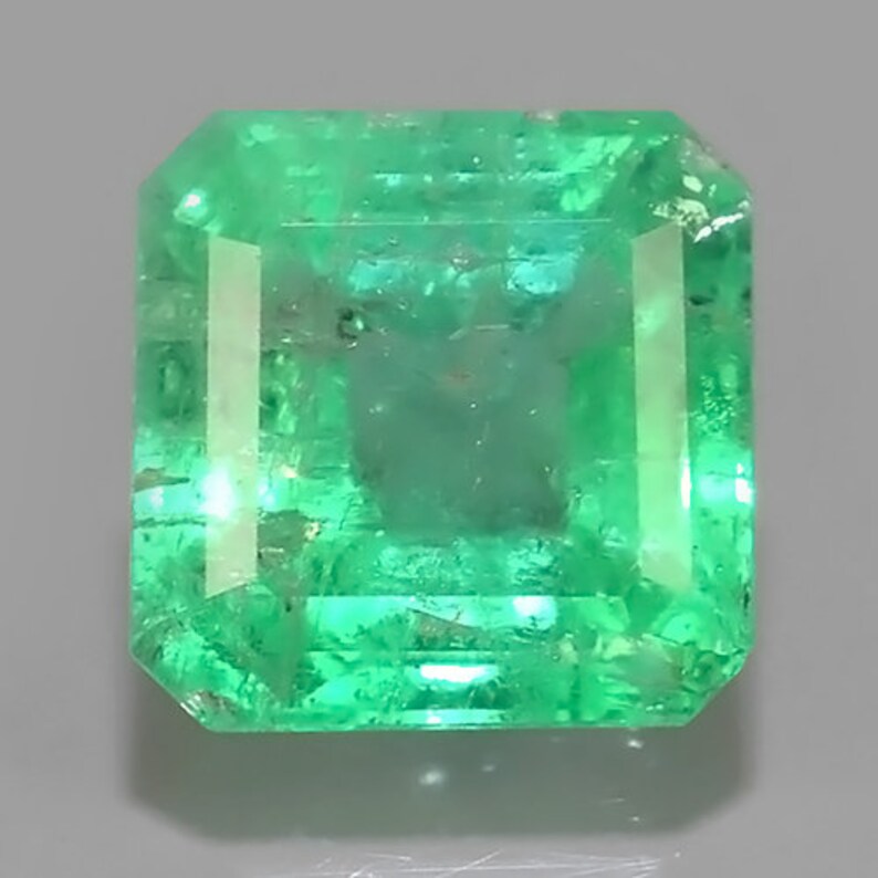 0.74 Cts Natural Colmbian Emerald Loose Gemstone Octagon Cut | Etsy
