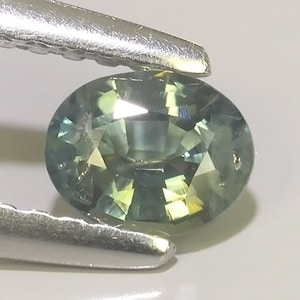 Natural Teal Green Sapphire  Loose Gemstone Oval Cut