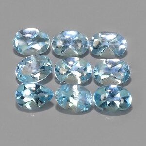 LOT 7x5 mm Natural London Blue  Topaz Loose Gemstone Oval Cut
