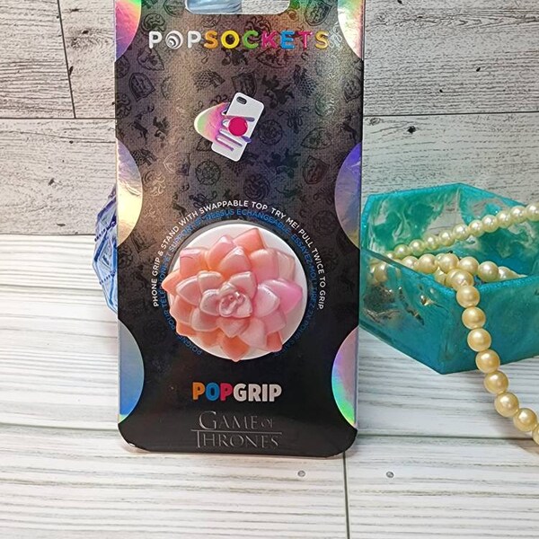 Custom succulents popsocket phone grip made from resin pop socket