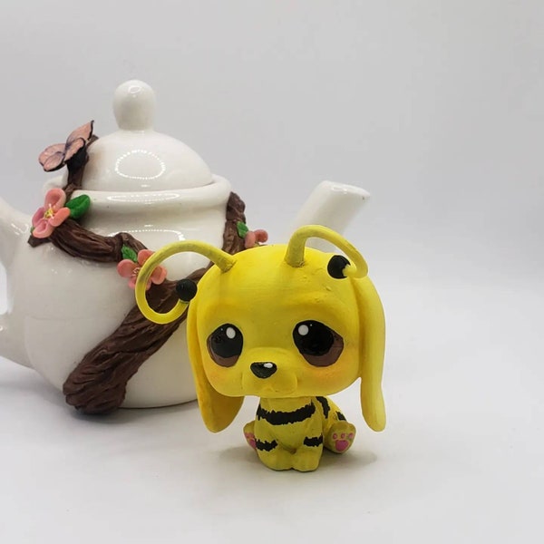 Custom littlest pet shop Lsp remake bumble bee Bassett hound puppy dog