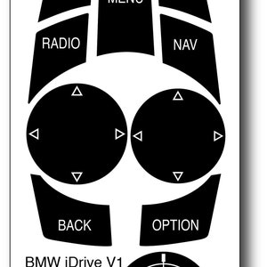 Fits BMW iDrive Button Repair Decals