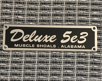 Insignia de amplificador personalizada compatible con placas de amplificador Fender Marshall, Fender Les Paul, Stratocaster, Telecaster, negro/marrón