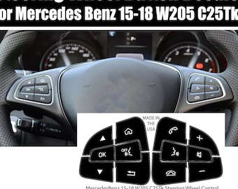 Fits Mercedes Benz 2015-2018 W205 C25Tk Steering Wheel Button Repair Decals