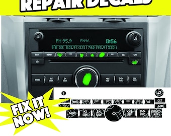 GM Stereo Radio Button Decals Button Repair Decals 2007-2014