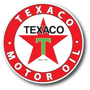 Texaco Version 3, Sticker autocollant extérieur très brillant, durable, 4 pouces, quantité 1