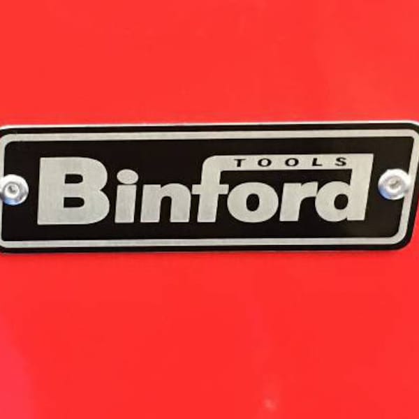 Binford Tools Metal Tool Box Tag