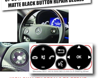 Fits Mercedes Benz Round Style Steering Wheel Button Repair Decals