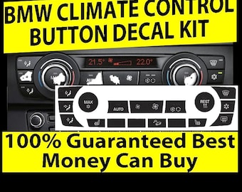 2011-2013 BMW 3 Series Climate AC Button Repair Decals Sticker Kit
