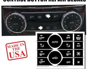 Fits Mercedes Benz Climate Control Button Repair Decals