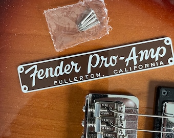 Fits Vintage Fender Champ Aluminum Amp Plate Statocaster, Telecaster