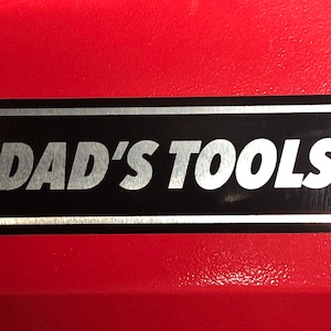 Custom Aluminum Name Plate For Tool Boxes, Lockers or Whatever You Want to Put it on. No Tool Box is Included.