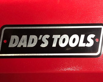Custom Aluminum Name Plate For Tool Boxes, Lockers or Whatever You Want to Put it on. No Tool Box is Included.