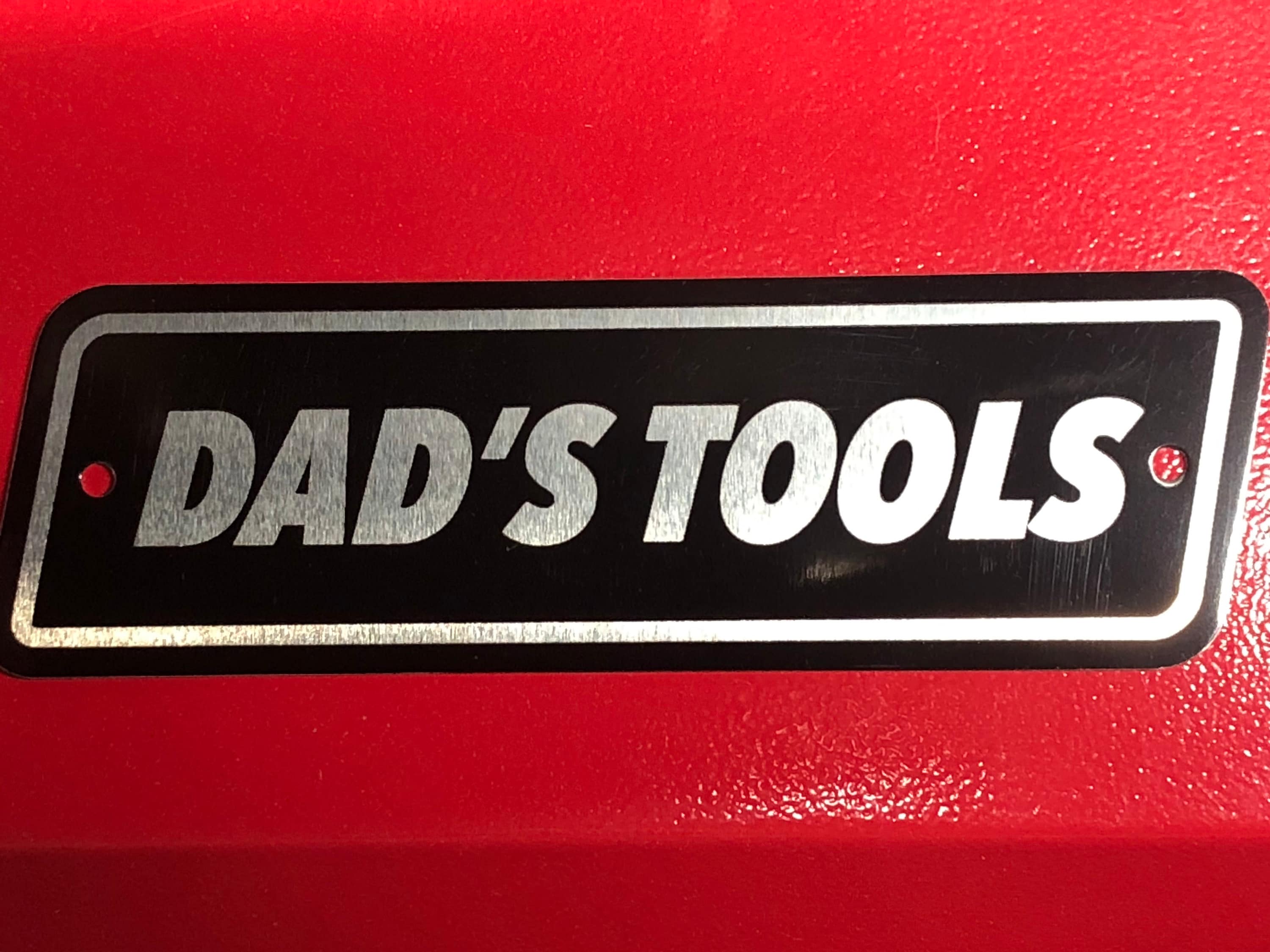 Used, Custom Aluminum Name Plate For Tool Boxes, Lockers or Whatever You Want to Put it on. No Tool Box is Included. for sale  