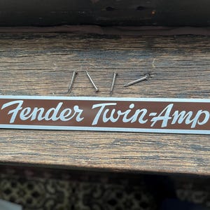 Fits Fender Twin Amp Aluminum Amp Plate Fender Les Paul Statocaster Telecaster