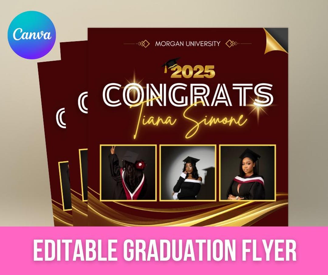 Editable Graduation Flyer – Instant Download - Etsy