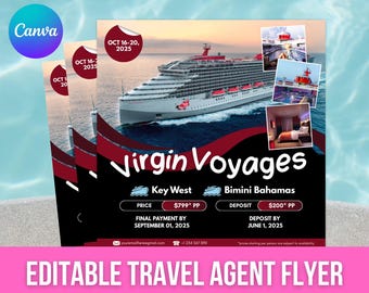 Editable Travel Agent Flyer – Instant Download