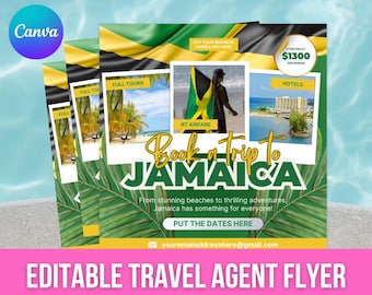 Editable Travel Agent Flyer – Instant Download