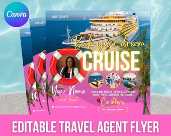 Editable Travel Agent Flyer – Instant Download