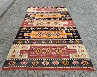 Alfombra Kilim Anatolia hecha a mano: Alfombra tribal turca vintage (19 x 30 cm)