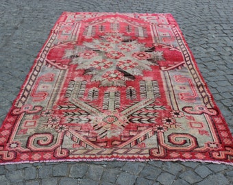 Beautiful Carpet Rug, 4.9"x9.5"Feet,150x290 cm, Carpet Rug,Decorative Carpet Rug,Vintage Area Carpet Rug,Handmade Carpet Rug