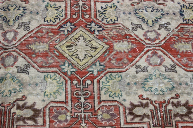 Decorative Oushak Rug, 6.5x9.7 feet,198x295 cm,Decorative Carpet Rug,Handmade Rug,Vintage Rug,Oushak Rug,Home Decor Turkish Rug image 7