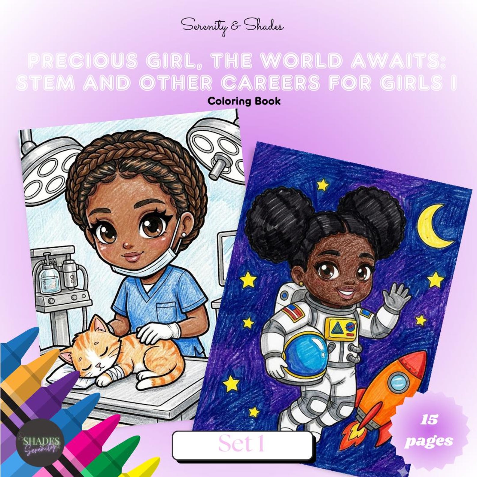 STEM and Other Future Careers for Girls Coloring Pages | Printable PDF ...