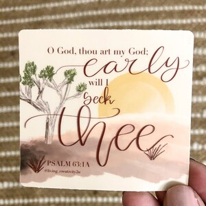 Psalm 63:1 Aufkleber || Wasserfest || Vinyl