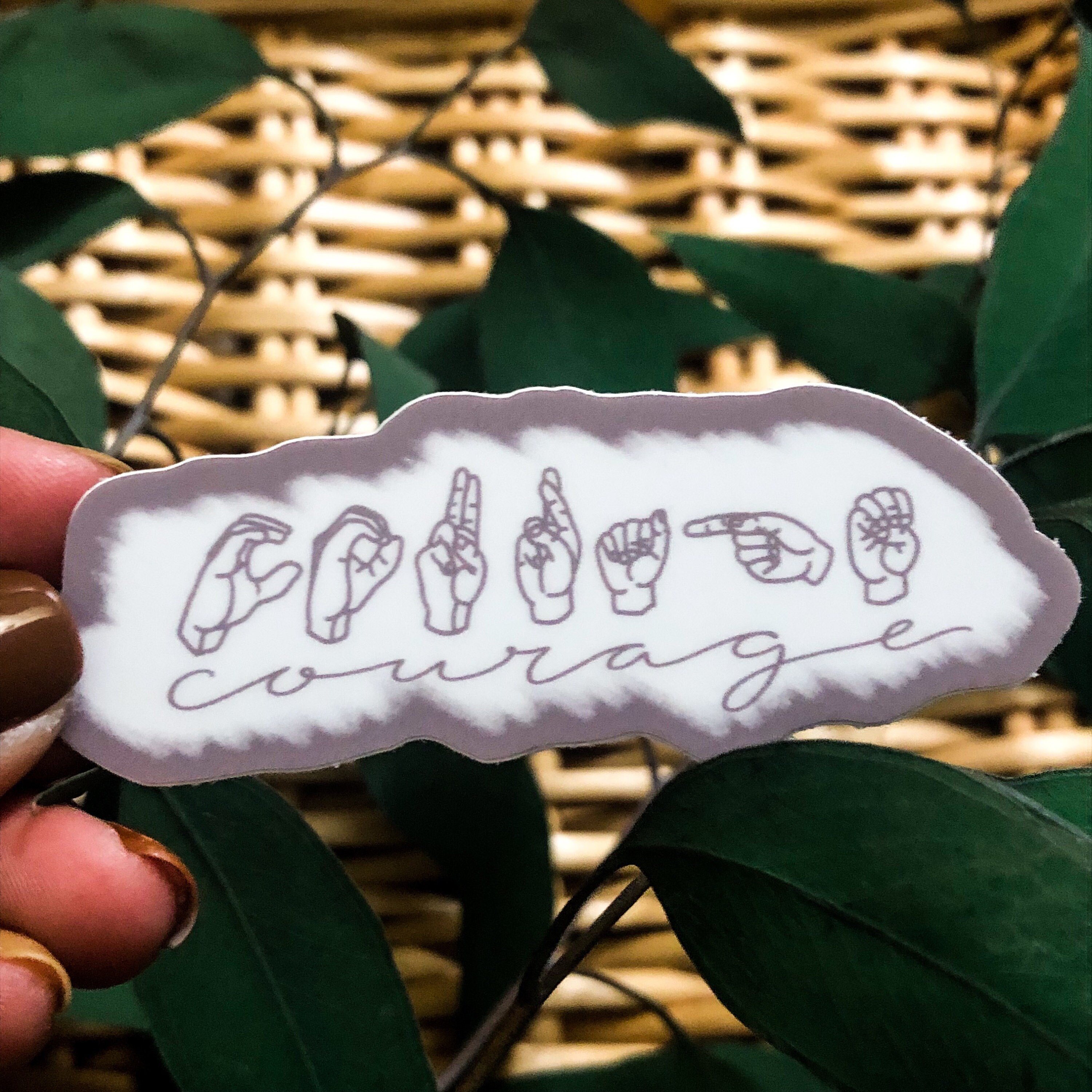 ASL Courage Sticker || Waterproof || Vinyl - Etsy