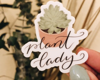 Plant Lady Sticker || Waterproof || Vinyl ||