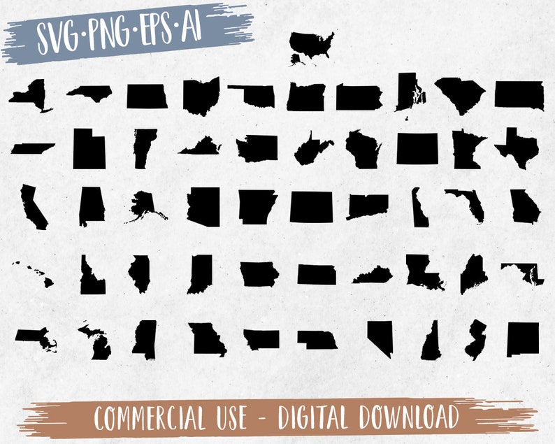 Download Usa Map Svg Usa State Svg Ai Us State Svg Png State Svg Usa Svg Us States Svg Eps Usa States Svg Us States Clipart Usa Clipart Clip Art Art Collectibles