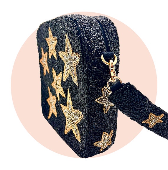 Gold Star Beaded Crossbody Strap