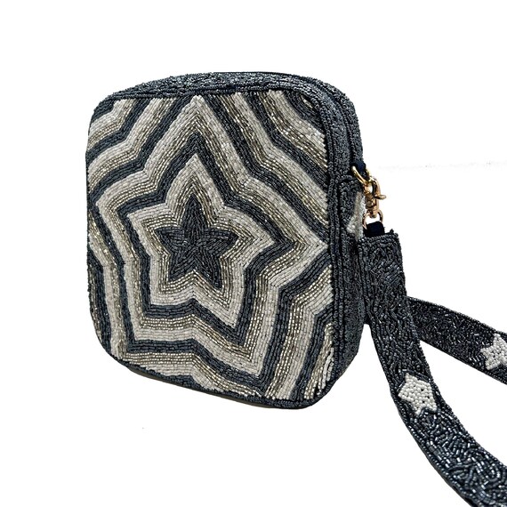 Crossbody Beaded Box Clutch