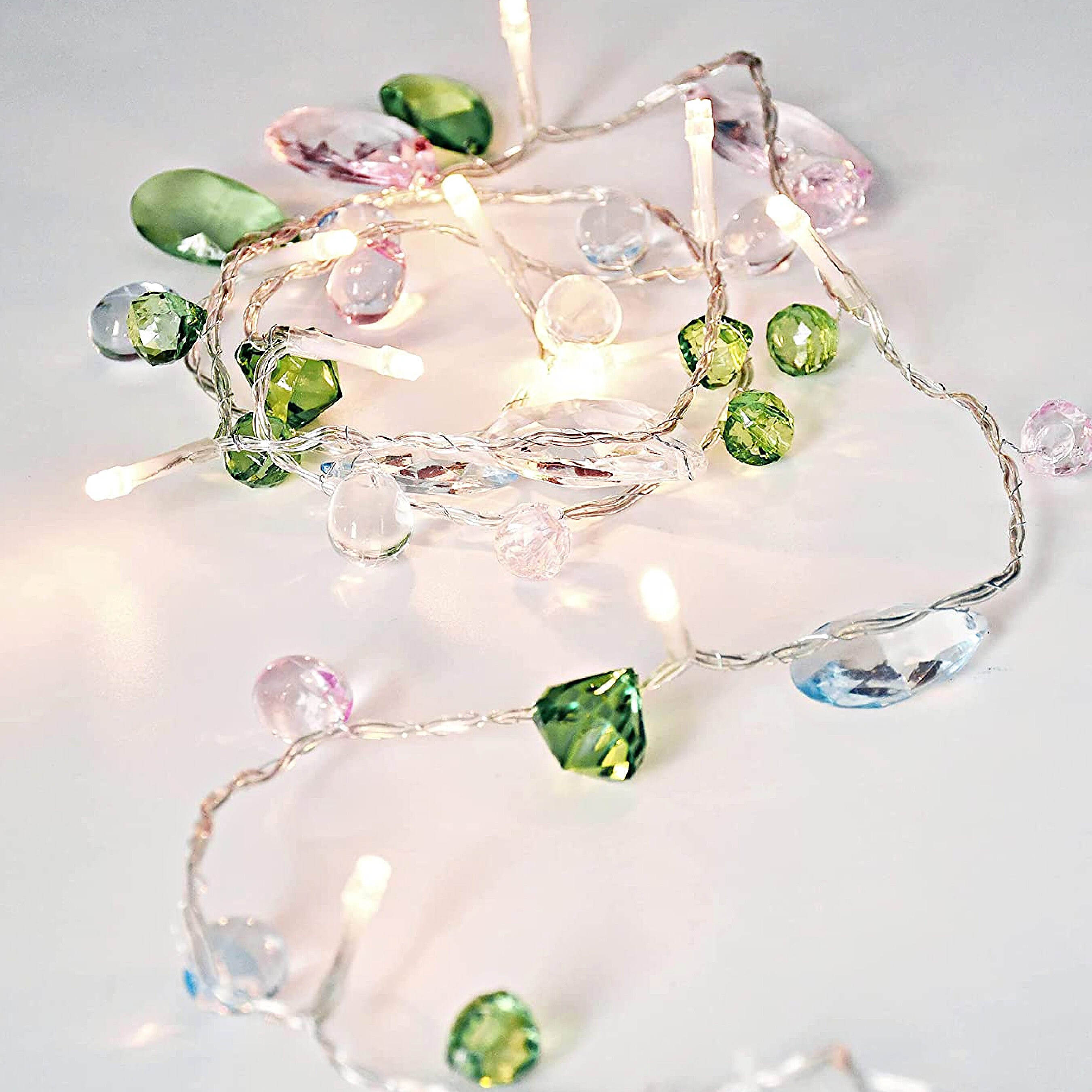 LED Fairy Garden Gem String Lights Etsy Canada