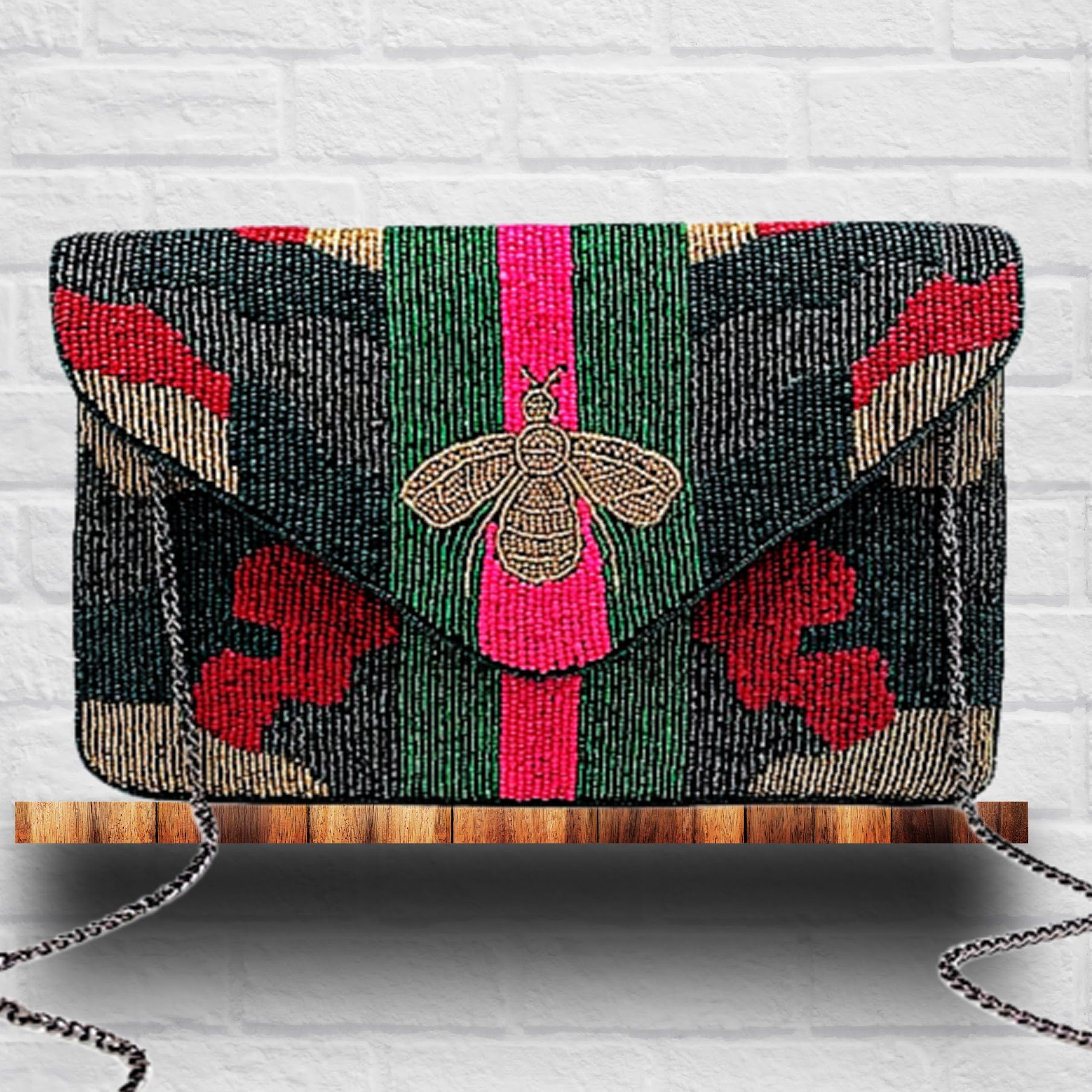 Gucci, Bags, Gg Supreme Monogram Ladybug Backpack Diaper Bag Red