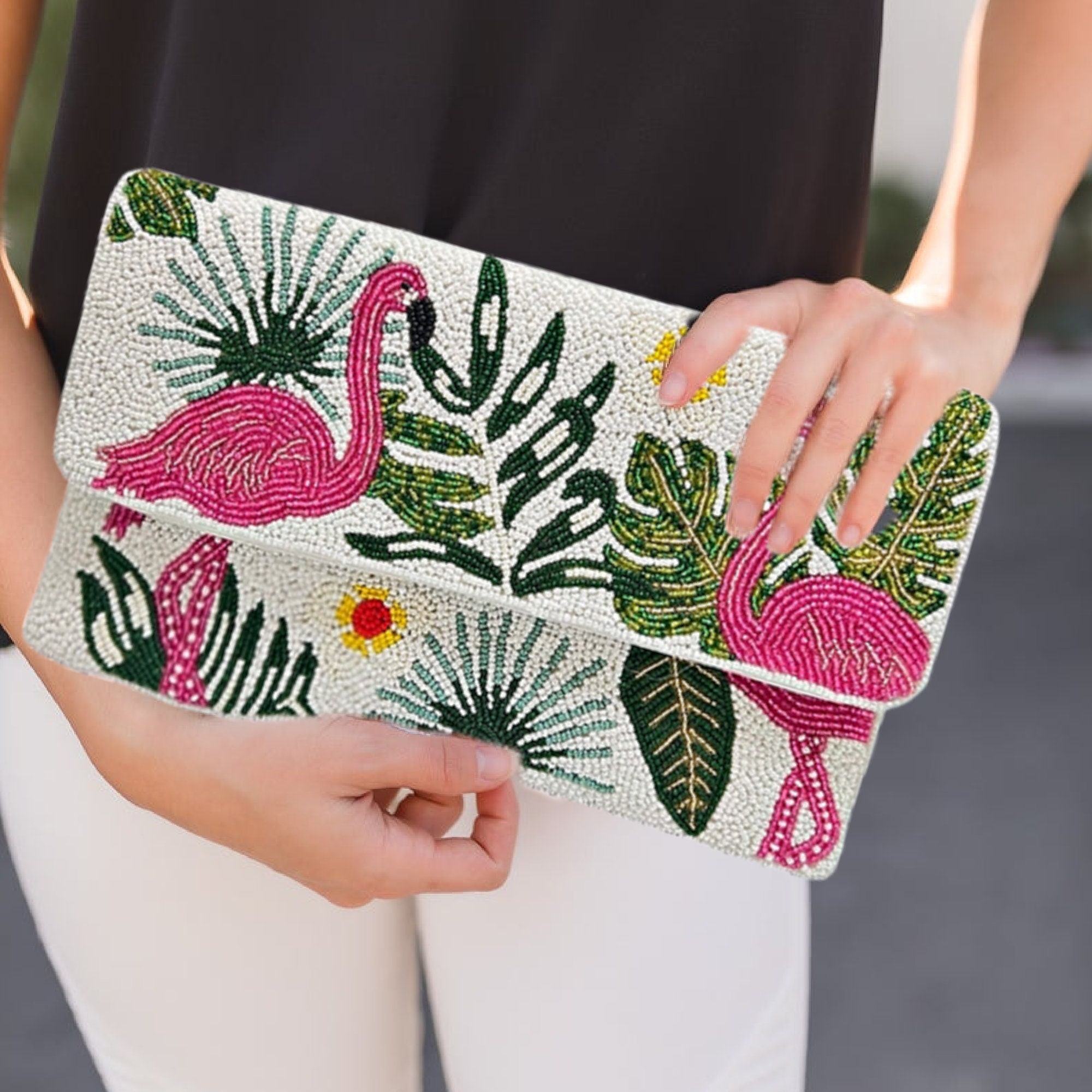 Flamingo clutch best sale bag