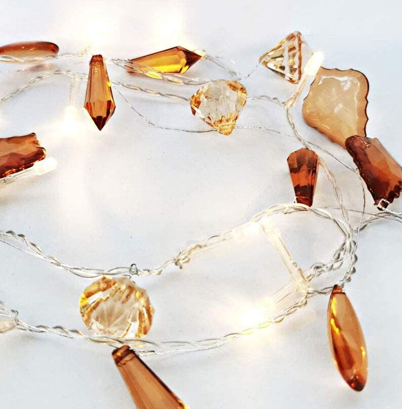 LED Fairy Garden Gem String Lights Etsy