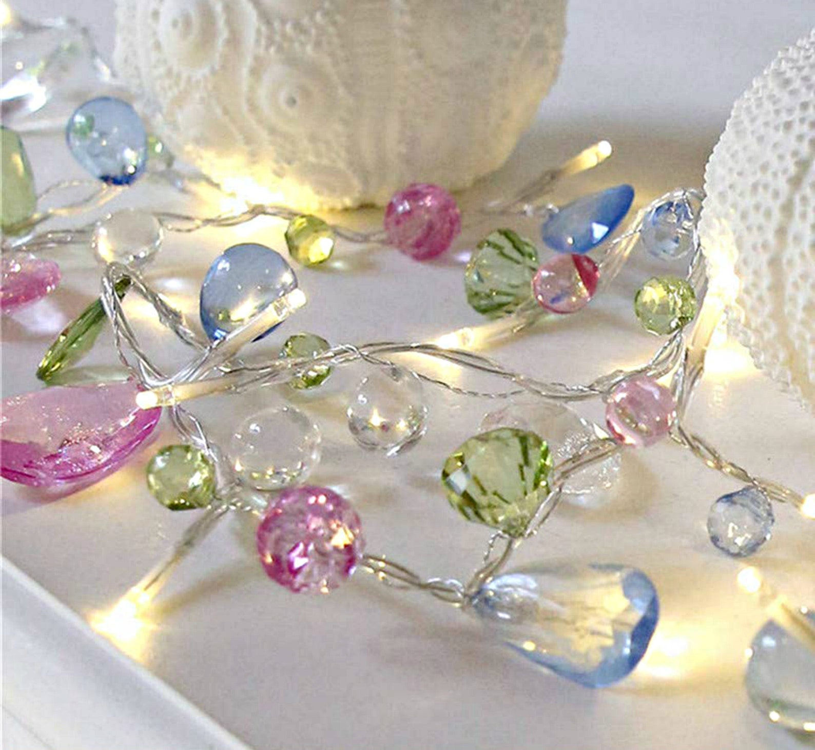 LED Fairy Garden Gem String Lights Etsy