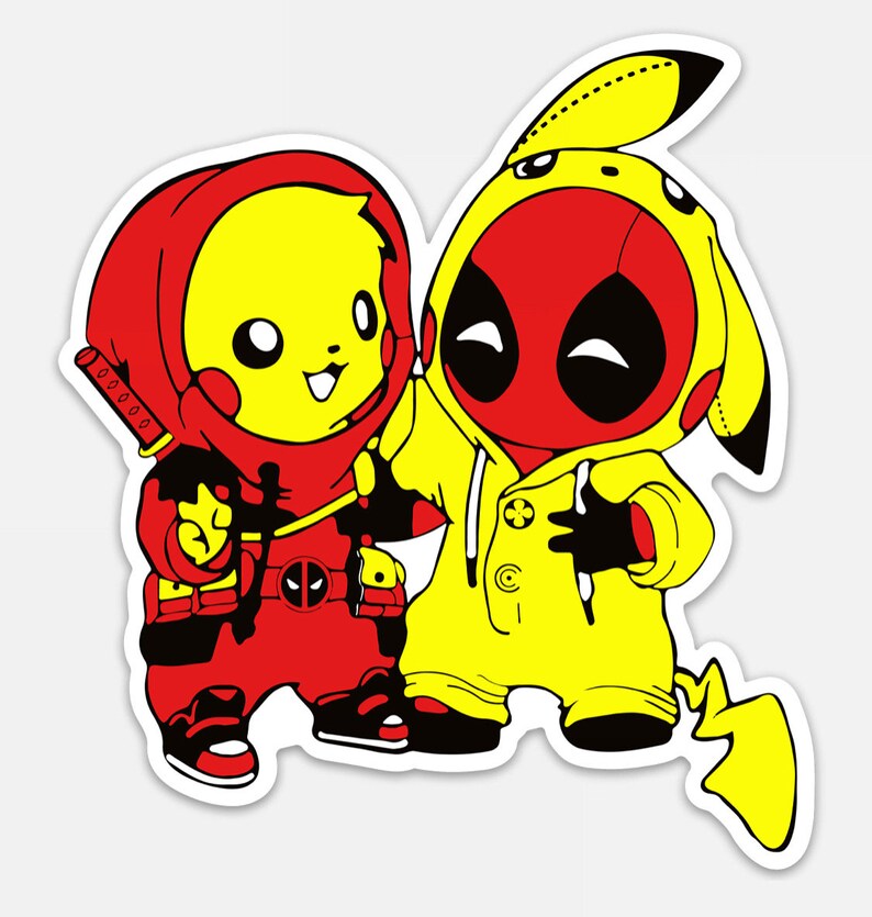 Pikachu and Deadpool | Etsy