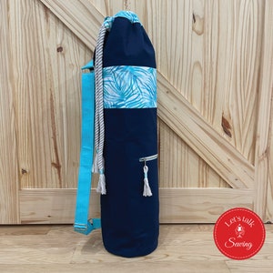 Bolsa esterilla YOGA, PATRÓN de costura, Archivo digital, Descarga Pdf, Fácil seguimiento paso a paso, Instrucciones en inglés y francés, DIY, Hablemos de Costura