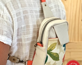 MODELLO da cucito per borsa a tracolla, File digitale, PDF, Tutorial, Tracolla, Stile zaino e spalla, Download istantaneo, Passo dopo passo
