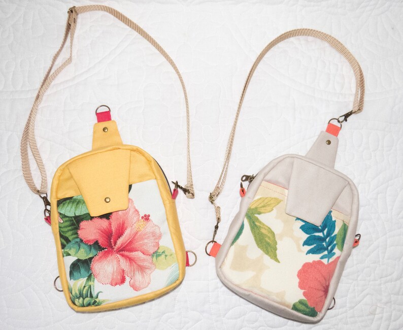 Sling Bag SEWING PATTERN, Digital File, TUTORIAL, Crossbody Strap