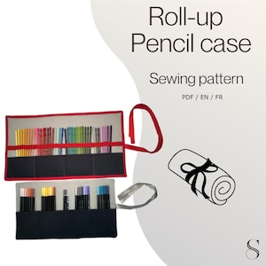 Rolling Pencil Case, Sewing Pattern, Digital Download, 2 Styles, Instructions in English, Instructions in French, DIY, Parlons Couture