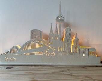 Skyline "Cologne" illuminated