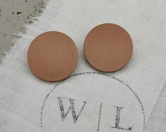 Neta stud earrings toffee made of wood, in 4 sizes, light as a feather and unique