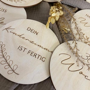 Schwangerschaftskarten | 24 Motive auf 19 Karten aus Holz inkl. Aufbewahrungsbeutel, Die Schwangerschaft mit einzigartigen Fotos festhalten