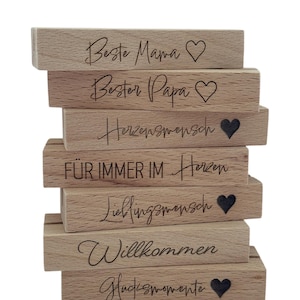 Kartenhalter/Bilderhalter aus Buchenholz, personalisiert, Fotoständer, einzigartige Geschenke