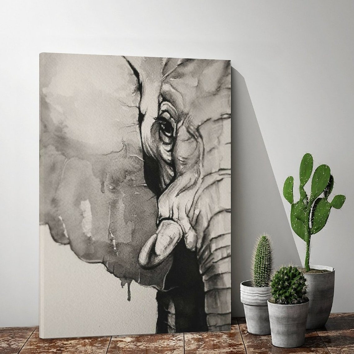 bild leinwand elefant