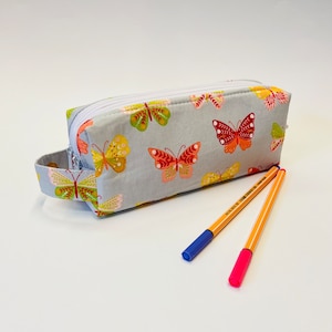 Etui met twee vakken vlinders meisjes