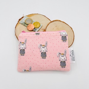 Kleiner rosa Geldbeutel Hase Prinzessin Mädchen kleines Portemonnaie